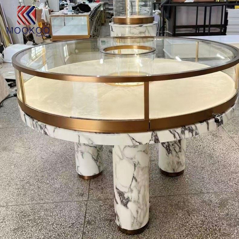 Marble Base Jewelry Display Cabinet factory