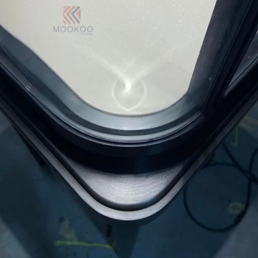 MOOKOO Luxury Curved Glass Display Pedestal high quality