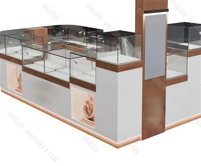 Karastatud klaasist ehete kiosk